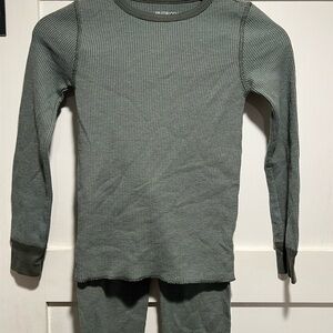 Fruit of the Loom Kids Olive Long Sleeve Thermal Top and Pants